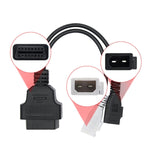 2 x 2 Pin to 16 Pin OBDII Diagnostic Cable for Audi, 2 x 2 Pin to 16 Pin