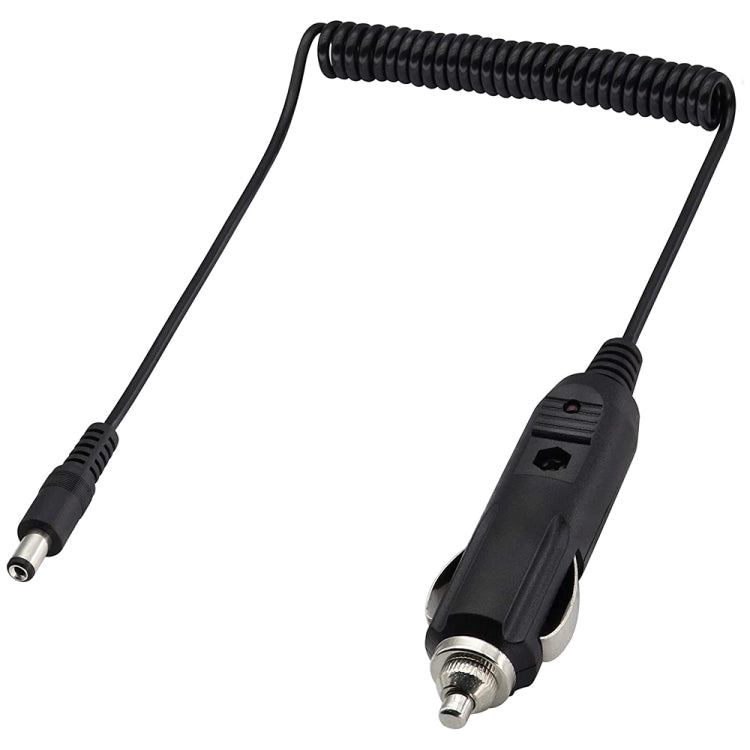Bộ chuyển đổi nguồn DC 2A 5.5 x 2.1mm, cáp cuộn sạc xe hơi, chiều dài: 40-140cm, 5.5 x 2.1mm