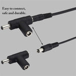 Bộ chuyển đổi nguồn DC 2A 5.5 x 2.1mm, cáp cuộn sạc xe hơi, chiều dài: 40-140cm, 5.5 x 2.1mm
