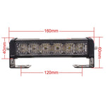 2 PCS  6 inch 6 LED 2 x 18W Car Flash Warning Light Red + Blue Change White Waterproof Emergency Light, DC 12V, Light Red + Blue Change White