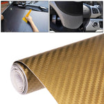 Car Decorative 3D Carbon Fiber PVC Sticker, Size: 127cm x 50cm