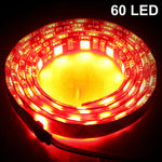 White 60 LED 5050 SMD Waterproof Flexible Car Strip Light, DC 12V, Length: 1m, S-CMS-8113R, S-CMS-8113W