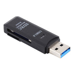 Đầu đọc thẻ USB 3.0 2 trong 1, tốc độ siêu nhanh 5Gbps, hỗ trợ thẻ SD / TF