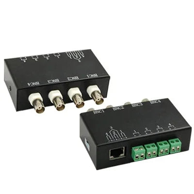 Bộ thu phát Balun video BNC sang UTP RJ45 thụ động 4 kênh, QC204