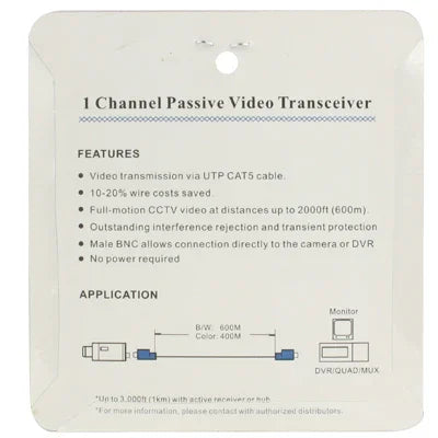 2 cái bộ thu phát video thụ động 1 kênh, 1 kênh
