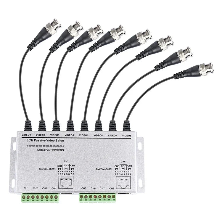 Balun video thụ động UTP 8 kênh, CCTV qua cặp xoắn, 8 CH UTP