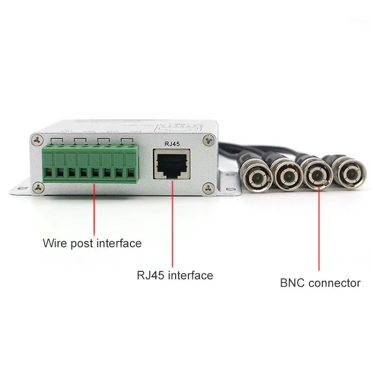 Balun video UTP thụ động 4 kênh, CCTV qua cáp xoắn đôi, 4 kênh UTP