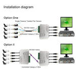 Balun video UTP thụ động 4 kênh, CCTV qua cáp xoắn đôi, 4 kênh UTP