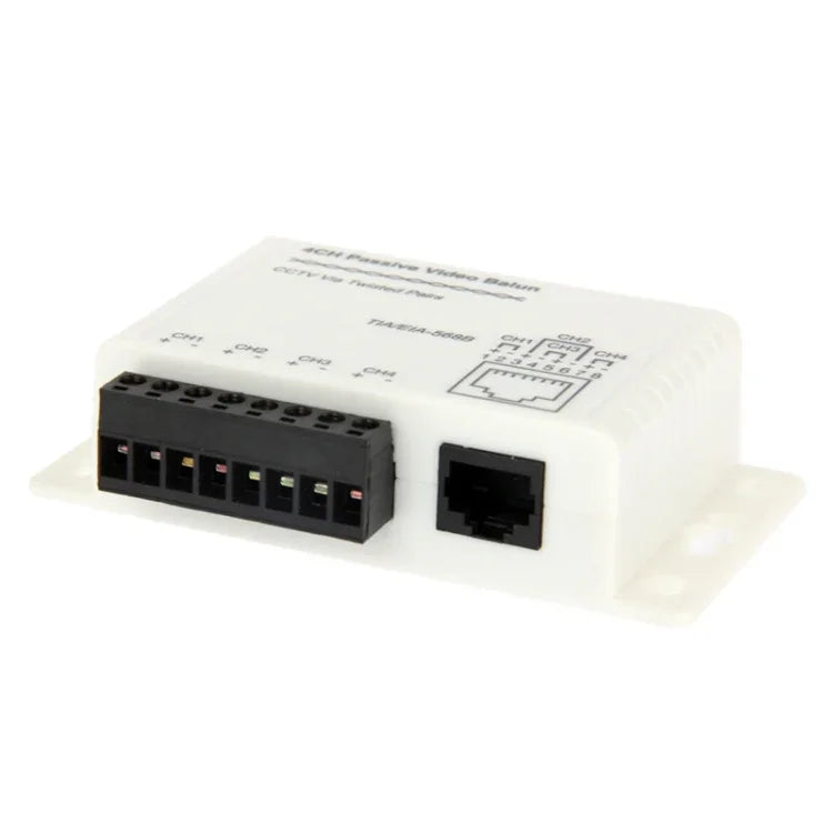 Balun video UTP thụ động 4 kênh / CCTV qua cáp xoắn đôi, Balun video UTP