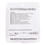 2 cái bộ chuyển đổi Balun video thụ động 1 kênh CVI/TVI/AHD 202C-HD, 202C-HD