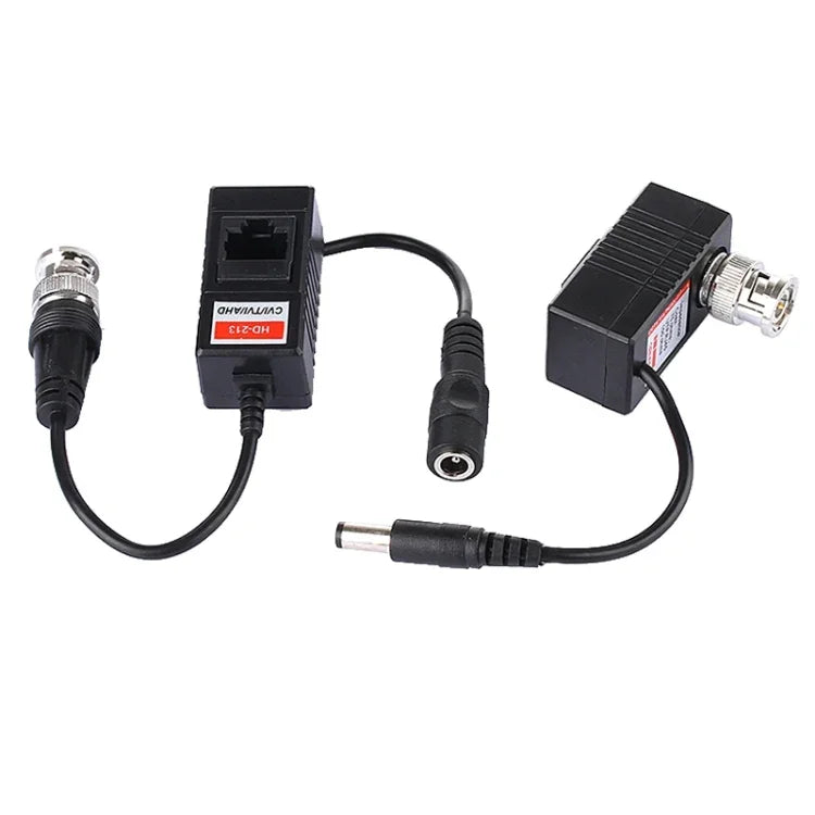 2 cái bộ thu phát Balun video âm thanh nguồn HD 213A CVI/TVI/AHD, 213A
