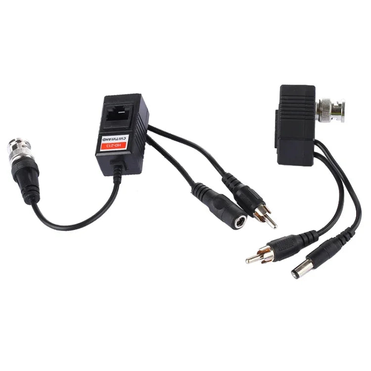 2 cái bộ thu phát Balun video âm thanh nguồn HD 213B-C CVI/TVI/AHD, 213B-C