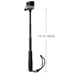 Gậy đơn cầm tay có thể kéo dài 49cm với vít cho GoPro, Insta360, DJI và các máy quay hành động khác, Chiều dài tối đa: 49cm(Đỏ), Chiều dài tối đa: 49cm(Xanh dương), Chiều dài tối đa: 49cm(Vàng), Chiều dài tối đa: 49cm(Xanh lá)