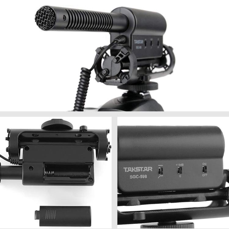 Micro thu âm tụ điện SGC-598 chuyên dụng cho phỏng vấn chụp ảnh chuyên nghiệp DSLR & máy quay DV