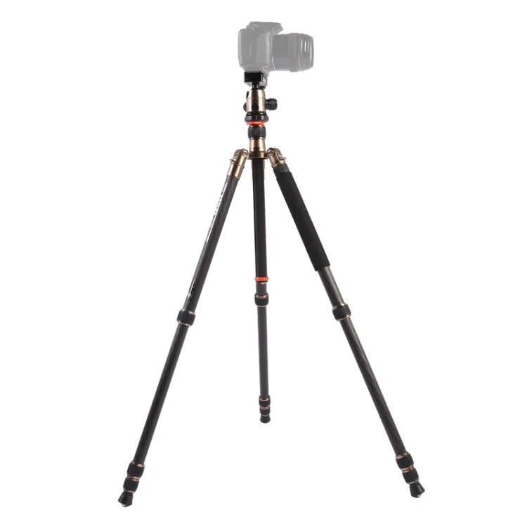 Chân máy ảnh sợi carbon di động điều chỉnh Triopo GT-2504X8.C với đầu bi nhôm B-1 cho máy ảnh DSLR Canon Nikon Sony, GT-2504X8.C (Đen), GT-2504X8.C (Vàng)