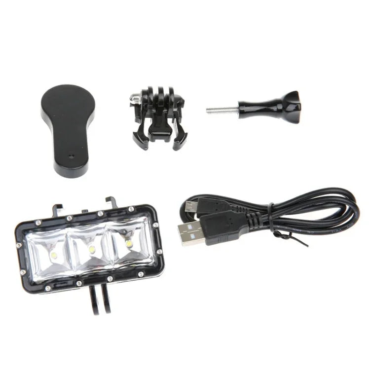 Đèn video chống nước SupTig 30M 300LM cho GoPro, Insta360, DJI và các máy quay hành động khác, Đèn video