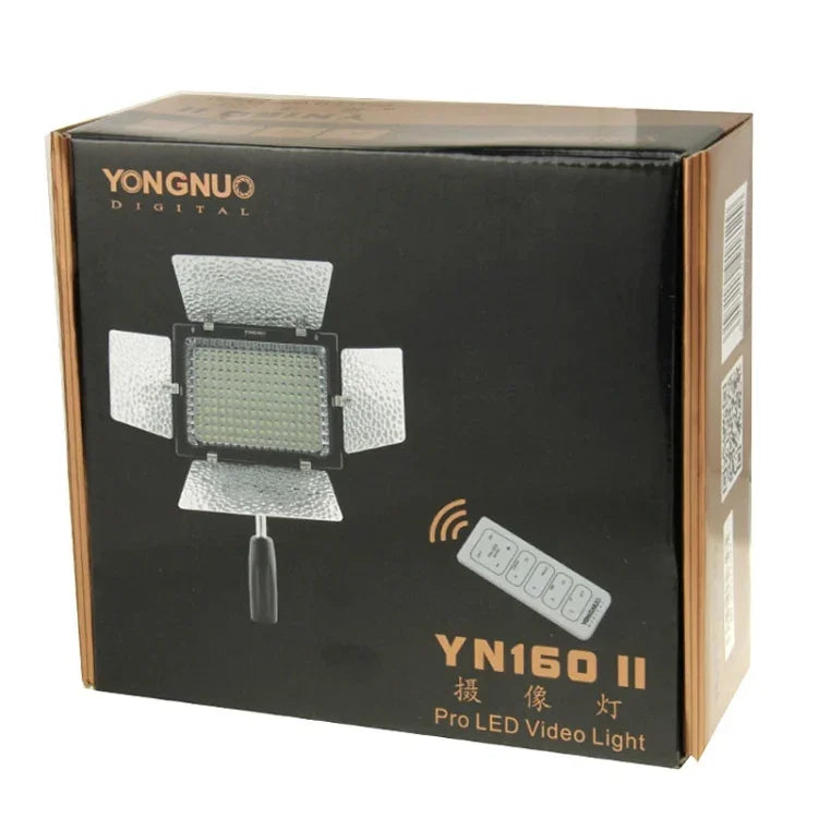 Đèn video LED YONGNUO YN-160 II với điều khiển từ xa độ sáng cho máy ảnh DSLR Canon Nikon, YN-160 II