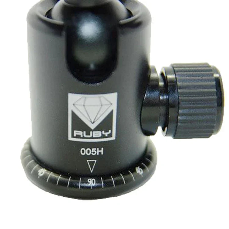 Đầu bi chân máy hợp kim nhôm magie RUBY 005H với tấm adapter tháo nhanh, Hợp kim nhôm