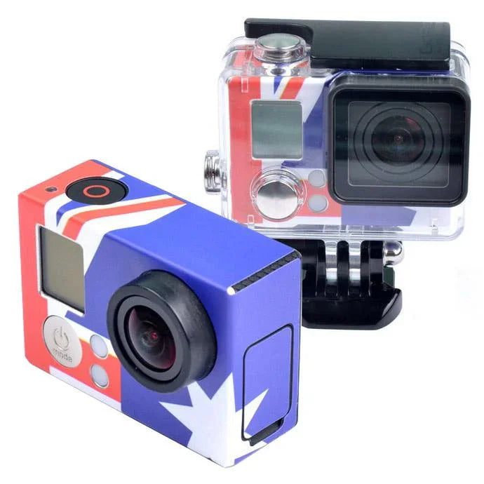 Miếng dán vỏ cho GoPro HERO3+ /3, cờ Mỹ, cờ Úc, cờ Brazil