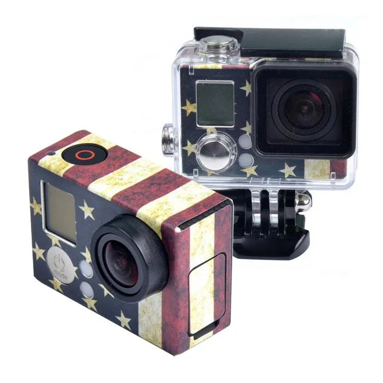 Miếng dán vỏ cho GoPro HERO3+ /3, cờ Mỹ, cờ Úc, cờ Brazil