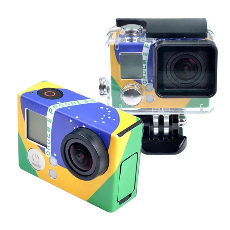 Miếng dán vỏ cho GoPro HERO3+ /3, cờ Mỹ, cờ Úc, cờ Brazil