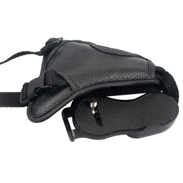 Dây đeo cổ tay bằng da PU mềm cho máy ảnh Nikon / Canon / Sony