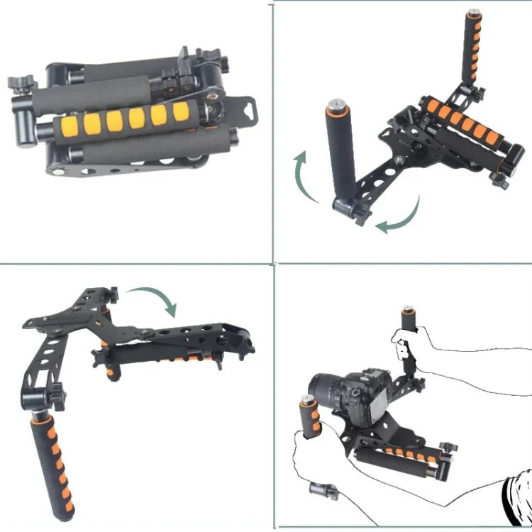 Bộ tay cầm đa chức năng YELANGU YLG0107D gắn vai cho máy ảnh DSLR / máy quay video