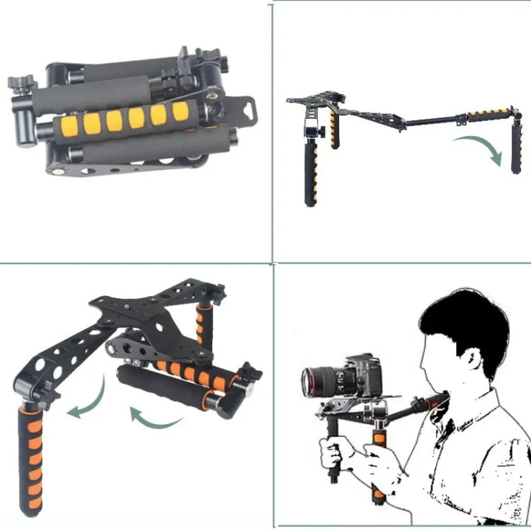 Bộ tay cầm đa chức năng YELANGU YLG0107D gắn vai cho máy ảnh DSLR / máy quay video