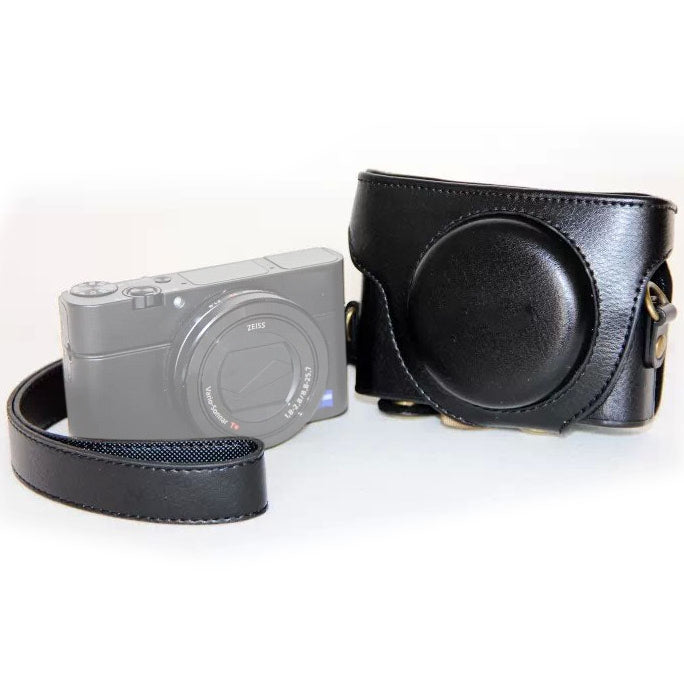 Túi đựng máy ảnh phong cách Retro bằng da PU có dây đeo cho Sony RX100 M3 / M4 / M5