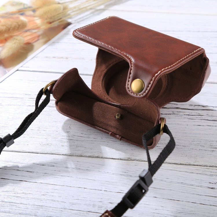 Túi đựng máy ảnh phong cách Retro bằng da PU có dây đeo cho Sony RX100 M3 / M4 / M5