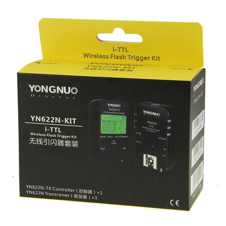Bộ Điều Khiển Kích Hoạt Flash Không Dây YONGNUO YN622N-KIT i-TTL + Bộ Thu Phát Cho Máy Ảnh Nikon, cho Nikon