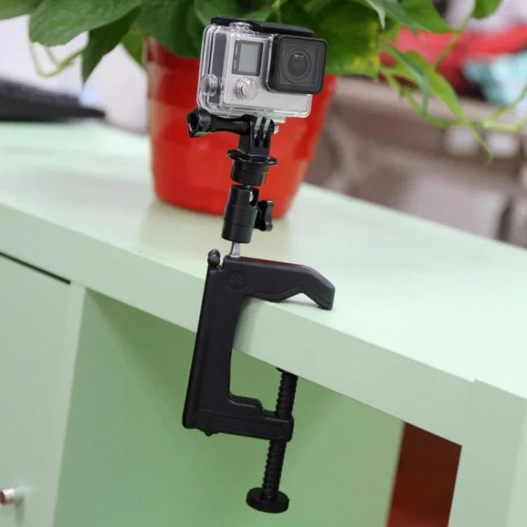 Giá đỡ kẹp cố định bàn có adapter chân máy cho GoPro, Insta360, DJI và các camera hành động khác, kích thước kẹp: 1 - 6 cm, kẹp bàn