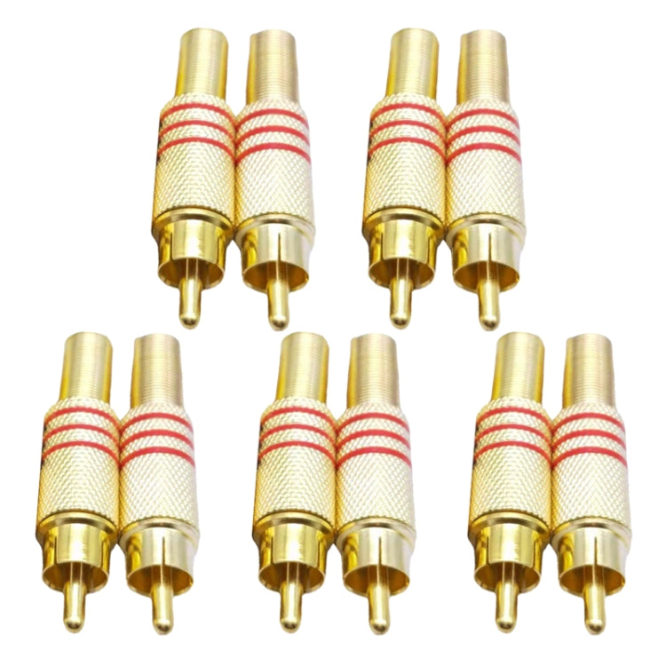 JL0924 3.5mm RCA Jack Connector (10 Pcs in One Package, the Price is for 10 Pcs), JL0924 3.5mm RCA (Red)