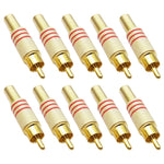 Đầu nối jack RCA 3.5mm JL0924 (10 cái trong một gói, giá cho 10 cái), JL0924 RCA 3.5mm (đỏ)