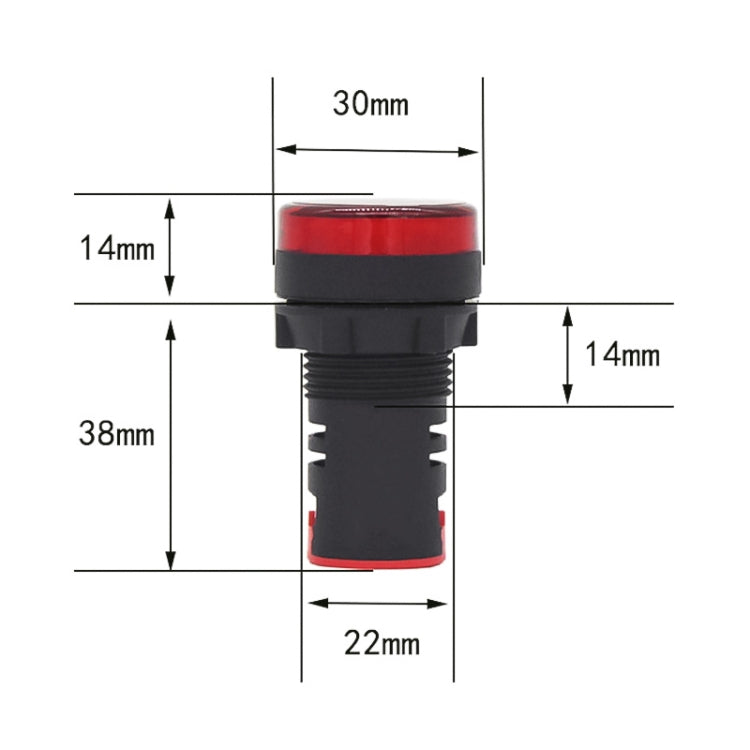 Đèn báo tín hiệu LED 22mm AD16-22D / S, 220V