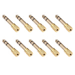 Bộ chuyển đổi jack âm thanh 6.35mm đực sang 3.5mm cái (10 cái trong một gói, giá cho 10 cái), 6.35mm đực sang 3.5mm cái