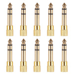 Bộ chuyển đổi jack âm thanh 6.35mm đực sang 3.5mm cái (10 cái trong một gói, giá cho 10 cái), 6.35mm đực sang 3.5mm cái