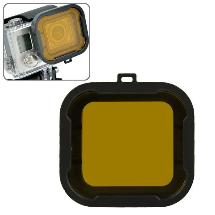 Polar Pro Aqua Cube bộ lọc housing lặn gắn nhanh cho GoPro HERO4 / 3+, Màu xám, Vàng