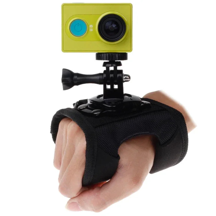Dây đeo kiểu găng tay xoay 360 độ kèm vít và adapter cho camera Xiaomi Yi Sport / GoPro Hero4 / 3+ / 3 / 2 / 1, Kích thước: 45cm x 11cm, Dây đeo kiểu găng tay
