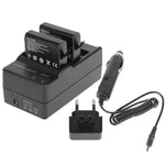Bộ sạc pin đôi máy ảnh kỹ thuật số AHDBT-401 + sạc xe hơi + adapter cho GoPro HERO4, GP280-B