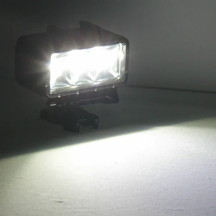 Đèn video chống nước 30M với 3 chế độ đèn pin kèm chân đế và ốc vít cho GoPro, Insta360, DJI và các máy quay hành động khác, chống nước 30M