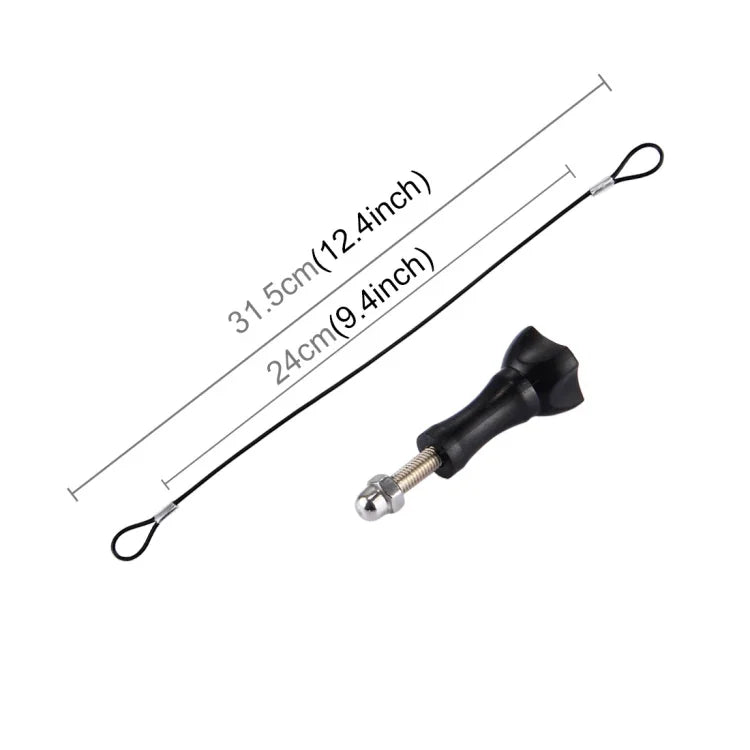 Dây đeo / dây buộc thép không gỉ có vít cho GoPro HERO11 Black/HERO10 Black / HERO9 Black /HERO8 Black /7 /6/ 5 /5 Session /4 /3+ /3 /2 /1, chiều dài: 31.5cm