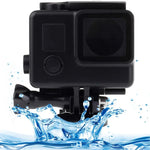 Ốp bảo vệ chống nước phiên bản đen có khóa gắn cơ bản cho GoPro HERO4 /3+, độ sâu chống nước: 10m, chống nước 10m