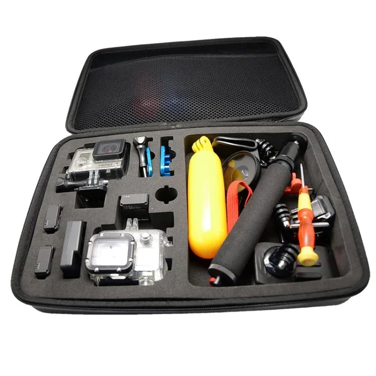 Hộp đựng du lịch chống sốc, chống nước cho GoPro, Insta360, DJI và phụ kiện camera hành động khác, Kích thước: 32cm x 22cm x 7cm