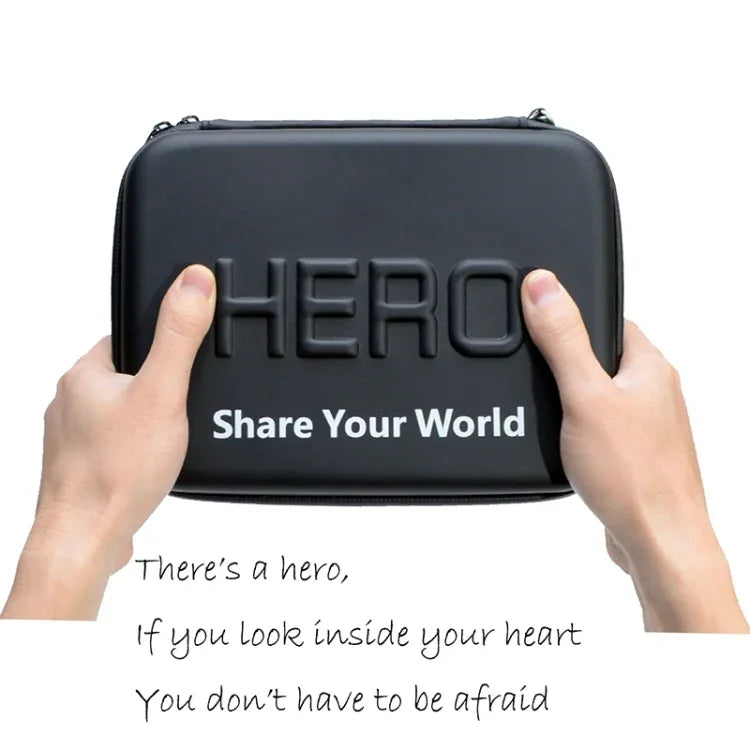 Hộp đựng chống sốc, chống nước di động cho phụ kiện camera hành động GoPro, Insta360, DJI và các loại khác, Kích thước: 22cm x 16cm x 7cm