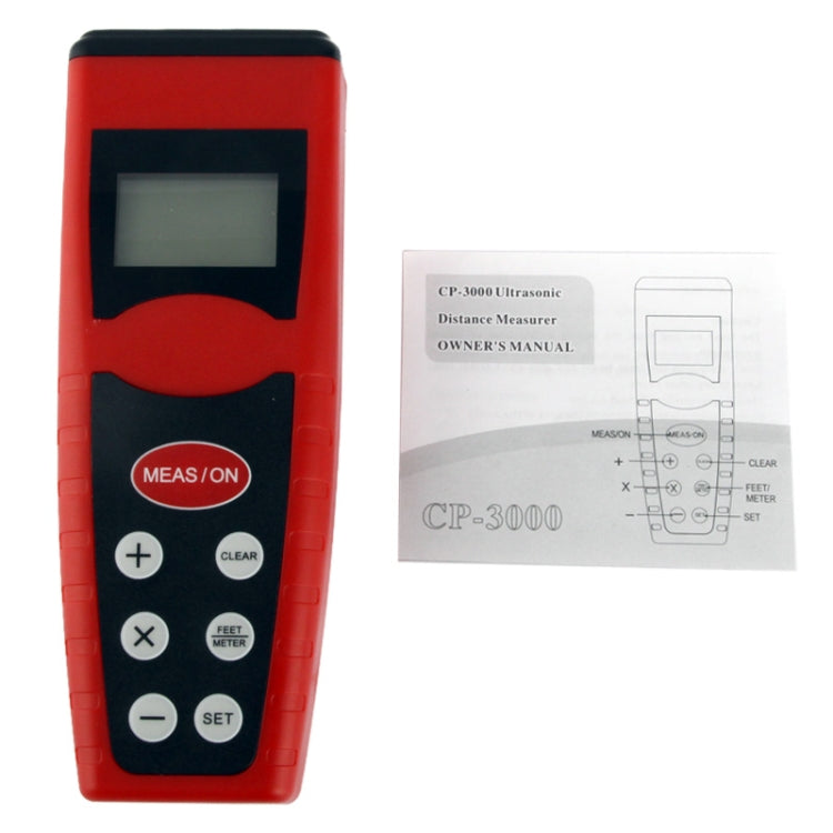 Máy đo khoảng cách siêu âm có tia laser, phạm vi: 0.5-18m