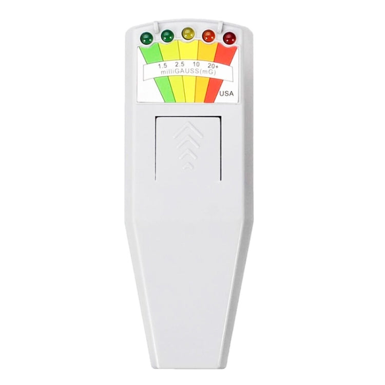 Máy phát hiện bức xạ điện từ 5-LED EMF Meter Tester, Kiểu 2 Màu trắng, Kiểu 2 Màu đen