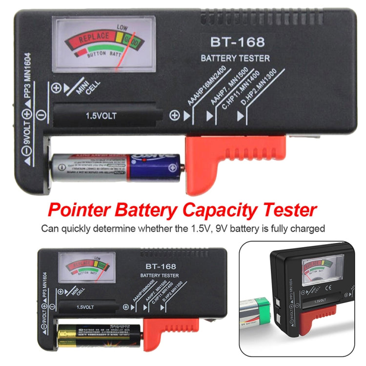 Máy kiểm tra pin đa năng cho pin 1.5V AAA, AA và 9V 6F22