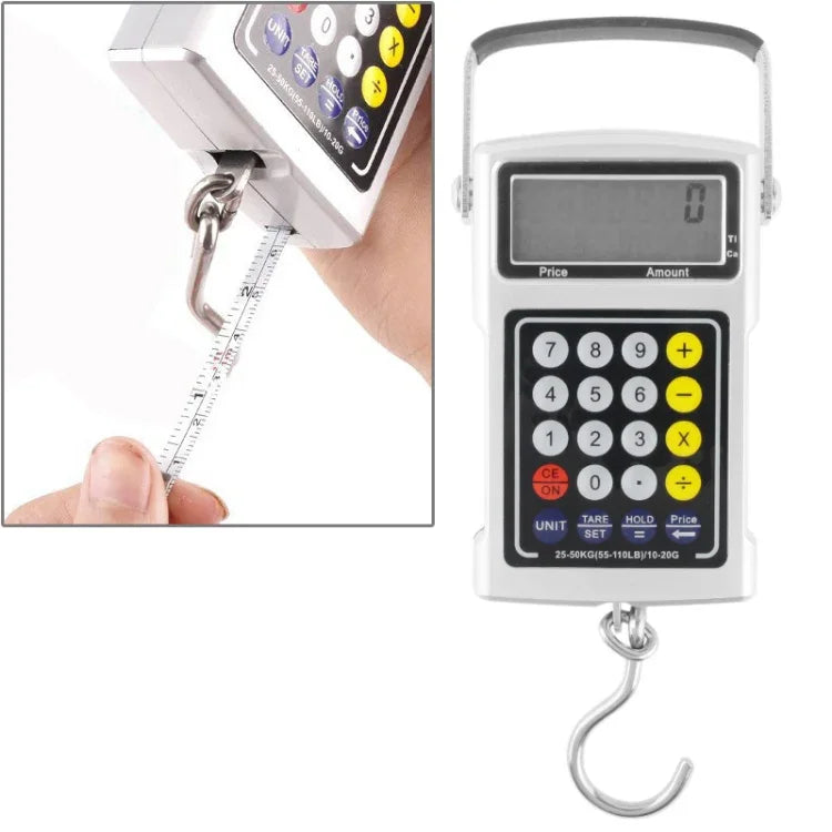 Cân móc câu điện tử đa chức năng 7 trong 1 (50KG/20g), 7 trong 1 50kgx10g