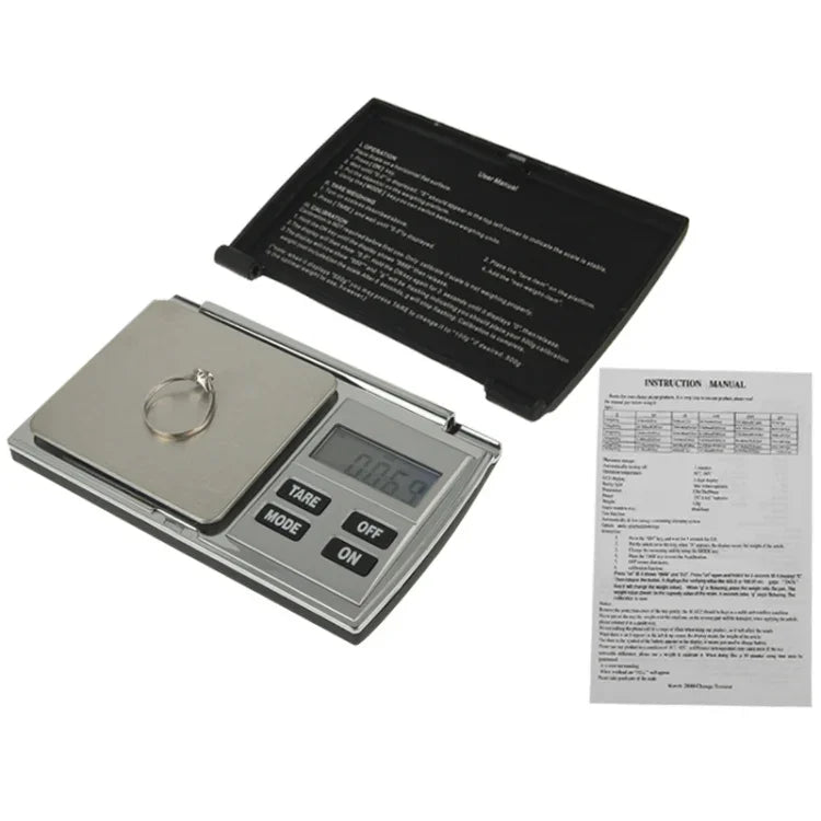 Cân kỹ thuật số mở lật 100g / 0.01g với màn hình LCD có đèn nền, 100g / 0.01g
